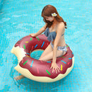 Inflatable Swimming Ring PVC Coffee Donut Design Pool Accessories (90cm) Newly