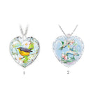 Accessories Mosaic Creative Hummingbird Flower Crystal Pendant Bird Necklace