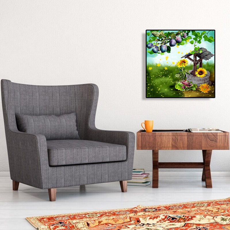 Garden 5D DIY Full Round Drill Diamond Painting Decor Needlework (C1298)