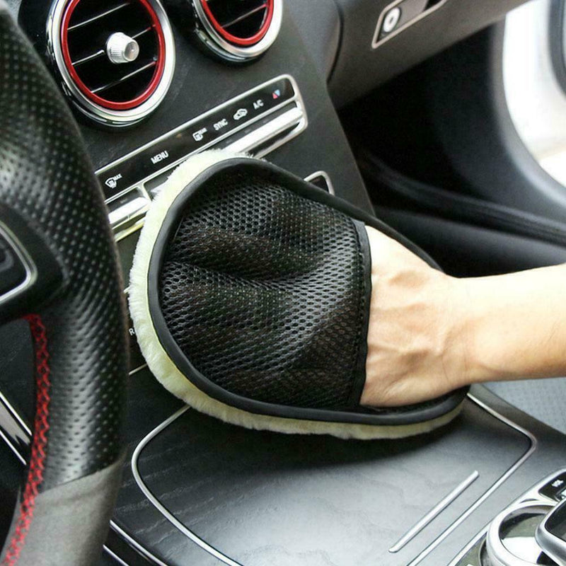 Car Cleaning Glove Auto Wash Clean Sponge Brush Glass Cloth n Mitt Cleaner C3G3