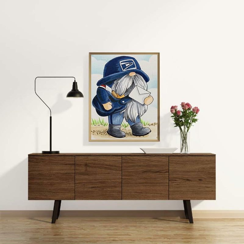 5D DIY Diamond Painting Full Round Drill Delivery Gnome Wall Decor Rhinestone