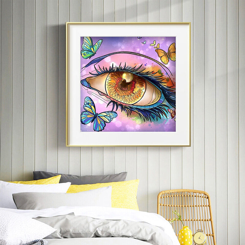 DIY Diamond Painting Full Round Drill Butterfly Eye Picture of Rhinestone