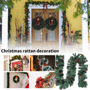 Christmas Rattan Garland Ornametns LED Christmas Wreath Background Pendant