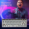 Hot Swap Keyboard Kit Bluetooth-compatible with 72pcs Red Shafts (White)