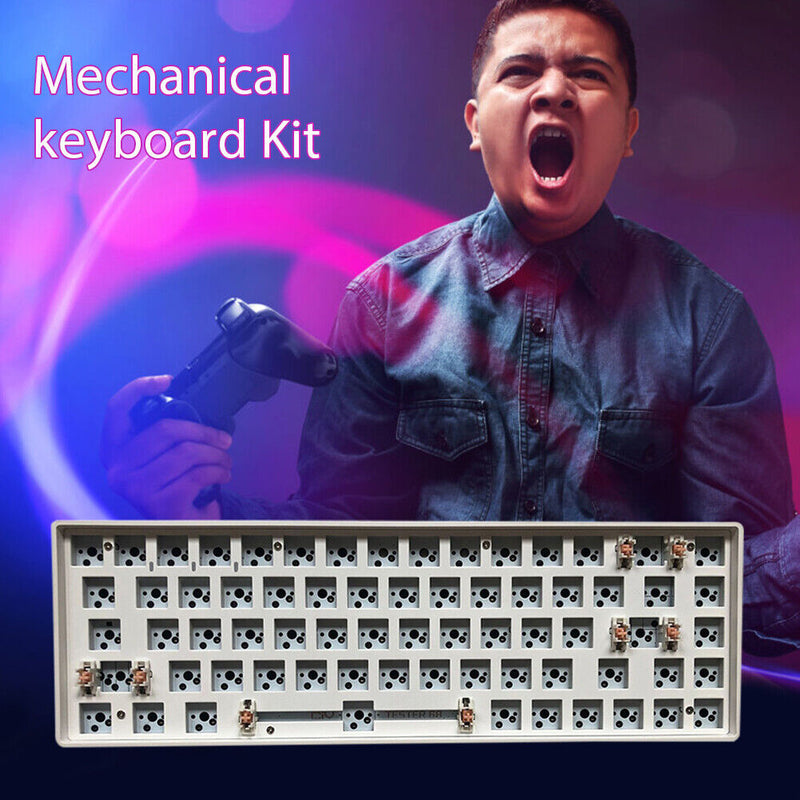 Hot Swap Keyboard Kit Bluetooth-compatible with 72pcs Red Shafts (White)