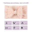 Soft Nylon Baby Headband Bows Newborn Girls Infant Turban Hairband (Pink) Newly