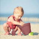 Summer Beach Toys Animals Shape for Kids Silicone Sandbox Set (Dark Red) Newly