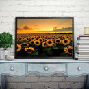 DIY Diamond Painting Full Round Drill Sunset Flower Field Wall Decor Rhinestones
