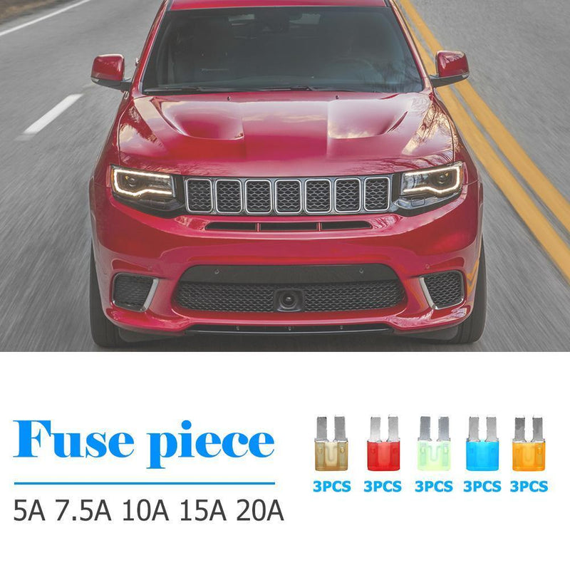 15pcs Micro2 Fuses 5A 7.5A 10A 15A 20A Car Auto Blade Fuse Assortment Kit Newly