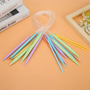 12 Pairs Plastic Change Head Circular Knitting Needle Ring Set DIY Woven Tool
