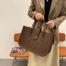 Autumn Winter Felt Female Solid Color Tote Bag Women High Capacity Shopper Bag