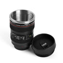 350mL Camera Lens Shape Coffee Tea Mug with Lid Vacuum Flasks Thermal Cup Newly