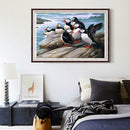 5D DIY Full Drill Diamond Painting Puffin Cross Stitch Embroidery Home Decor