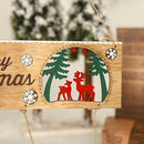 props crafts cute Christmas Wooden doorplate pendants Wall Ornament hang  Sign