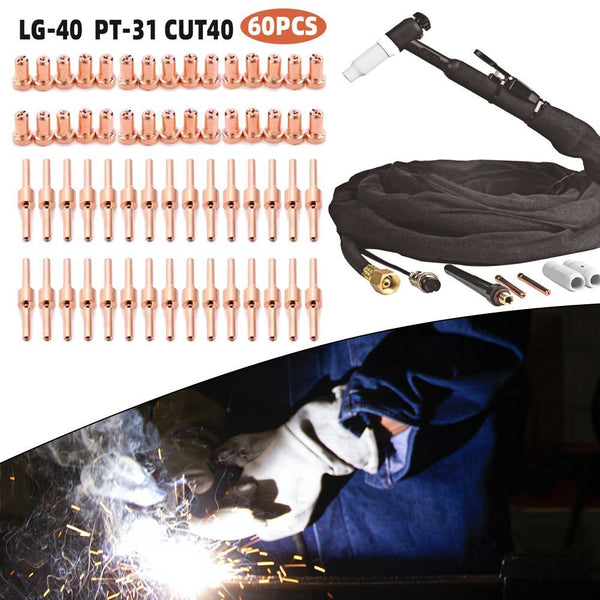 Welding Torch Assembly Kit Protection Nozzle Gas Diffuser PT-31 CUT40 LGK40