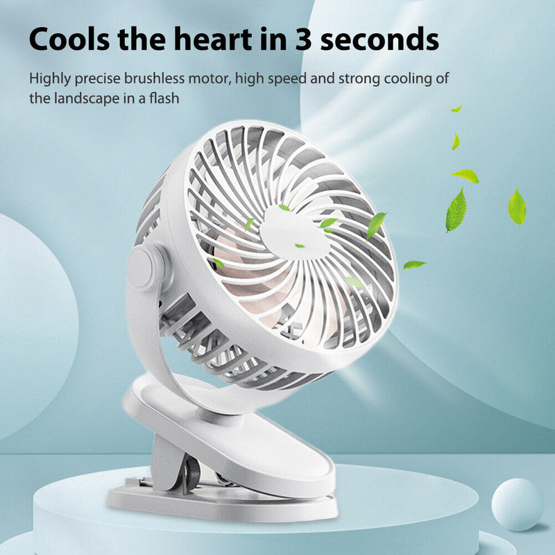 #A Quiet Clip-on Desktop Fan Mini Handheld USB Fans for Student Dormitory Office