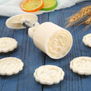 Round Mooncake Mold Cake Flower Printed Hand Press Mid-autumn Festival Bake