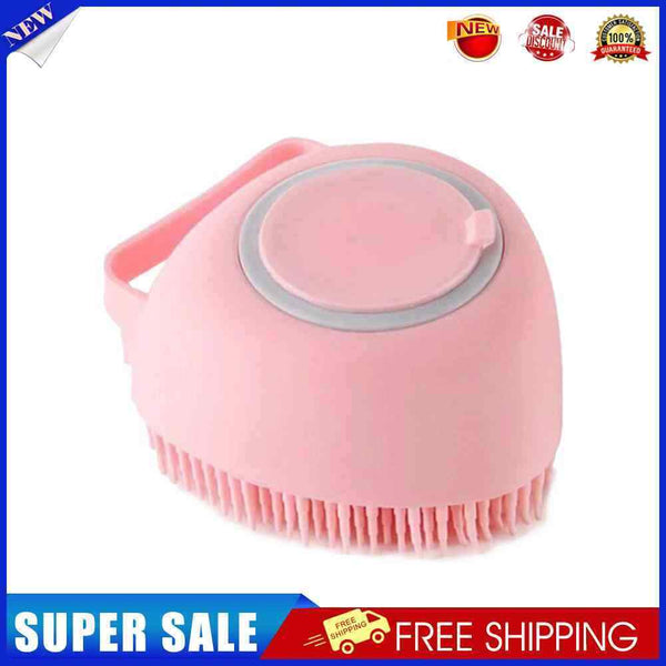 Soft Pet Dog Bath Shower Shampoo Brush SPA Massage Clean Scrubber (Pink)
