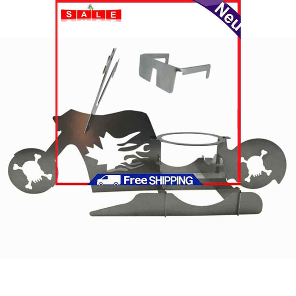 Chicken Stand Motorcycle BBQ Oven Grill Chicken Rack for Camping Picnic Party
