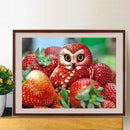 Strawberry Owl Diamond Painting Kits Full Round Drill Home Wall Decor Art Craft