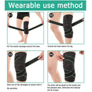 1pc Fitness Running Bandage Elastic Sports Knee Support Brace (Green XL) Newly