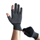 Anti-Slip Fishing Gloves Sun Protection Driving Biking Mittens Two Half Fingers