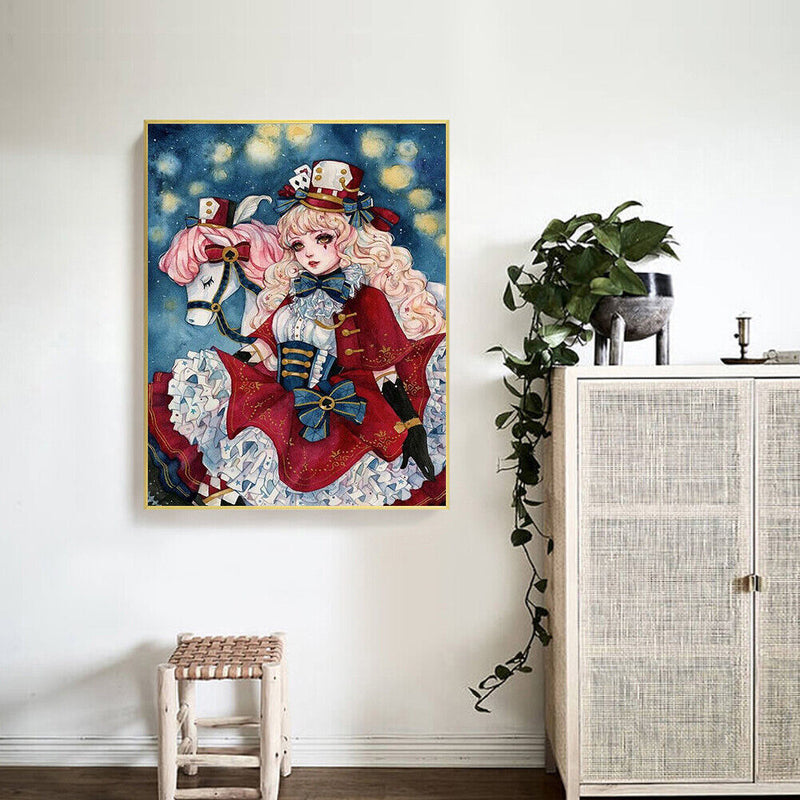 Magic Girl Oil Paint By Numbers Kits DIY Handpainted on Canvas Wall Arts