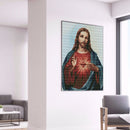 Holy Heart Jesus Full Cross Stitch 11CT Counted DIY Embroidery Cotton Thread Art