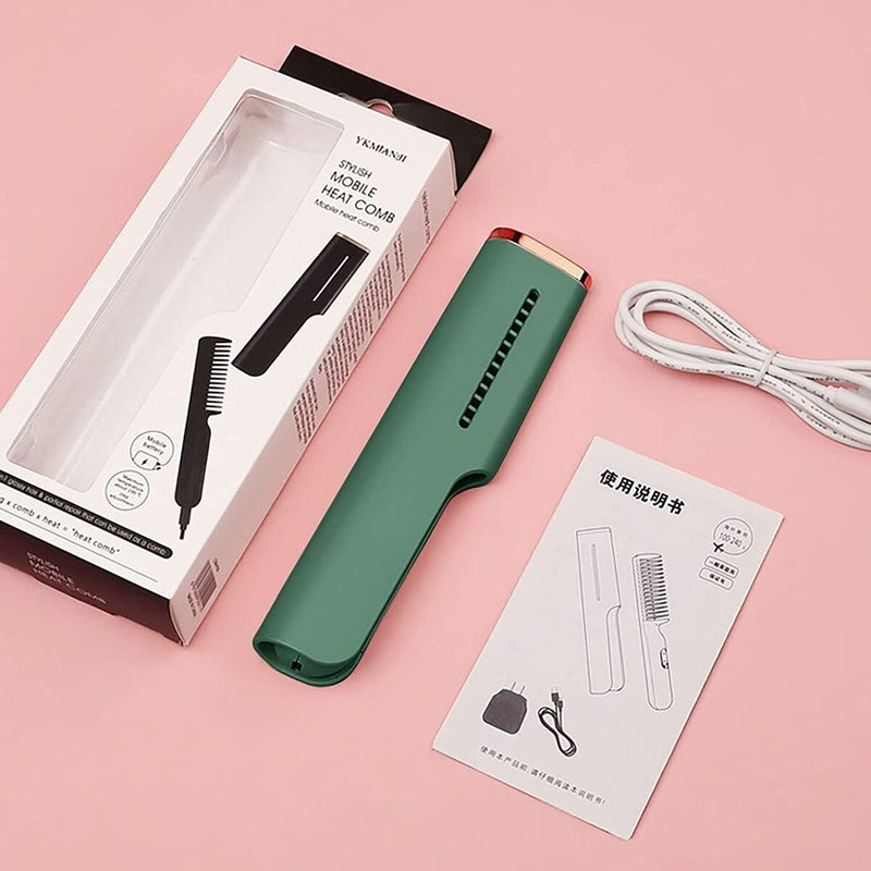 Styling Dual-Purpose 360° Hair Styler Hair Straightener Comb Curler Portable