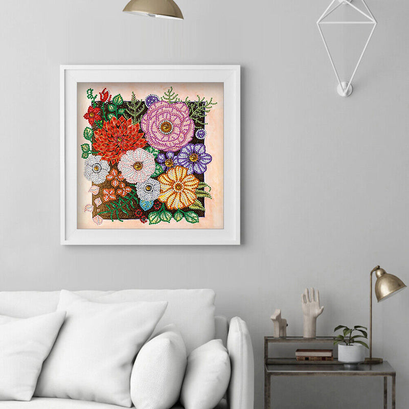 Diamond Painting 5D DIY Flower Partial Special Drill Rhinestone Kit (HB208)