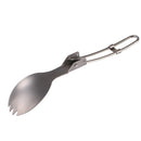 Ultralight Outdoor Folding Titanium Spork: Camping Spoon Fork Hiking Picnic