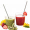 4X Straight Reusable Drinking Straws Steel Eco-Friendly w/ Brush`
