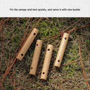 4pcs 2 Eye Awning Anti Slip Cord Tightener Outdoor Camping Tent Wind Rope Buc