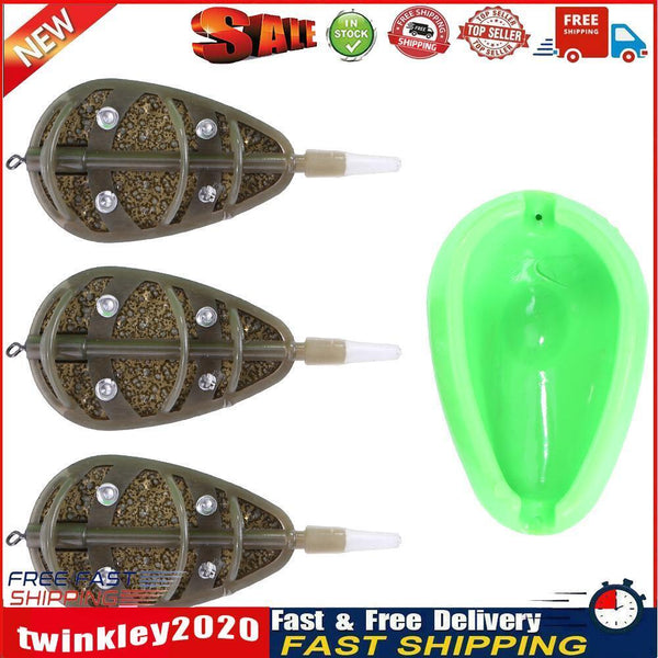 Bait Inline Method Carp Fishing Bait Basket Feeder Mould Set (15/20/25g) Newly