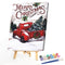 Christmas Car Drawing Frameless DIY Oil Paint by Numbers Canvas Home Decor