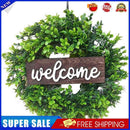 Artificial Green Leaf Door Hanging Decor Home Ornament Holiday Decorative Wreath