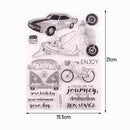 Transportation Train Car Transparent Clear Rubber Stamp S7S6 Scrapbooking L1H5