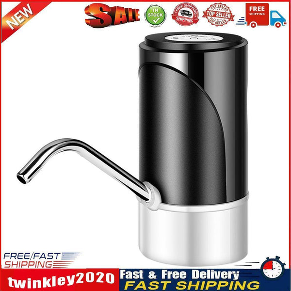 USB Charge Bottle Water Electric Pump Auto Water Barreled Gadget (Black) Newly