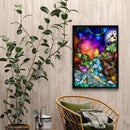 Girl Castle Oil Paint By Numbers Kits DIY Handpainted on Canvas Wall Art