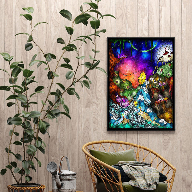 Girl Castle Oil Paint By Numbers Kits DIY Handpainted on Canvas Wall Art
