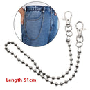 Ball Metal Jewelry Punk Keychain  Trousers Chain Men Key Ring Wallet Belt Chain