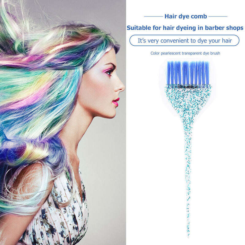 Glitter Hair Tinting Brush Hair Coloring Brush Practical Comb Salon Accessori