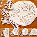 Baking Fondant Biscuit Mold Agave Ivy Turtle Leaf Shaped Cookie Embosser Mold