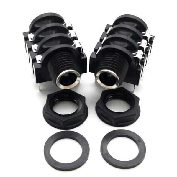 10Pcs 6PIN 6.35mm Microphone Female Stereo Audio Socket Jack Connector