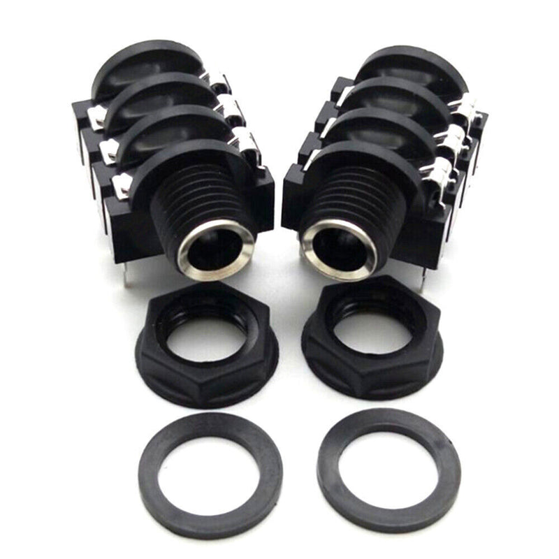10Pcs 6PIN 6.35mm Microphone Female Stereo Audio Socket Jack Connector