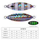 Metal Jig Lures 40g Artificial Bait Slow Jigging Hard Lead Sea Fishing Tackles