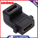90-Degree HDMI Female to Female Clutch Adapter Converter with Screw Locks