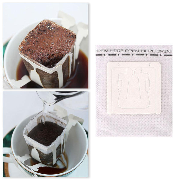 50 Pcs Portable Hanging Ear Drip Coffee Filter Paper For Travel CA Home M3F7