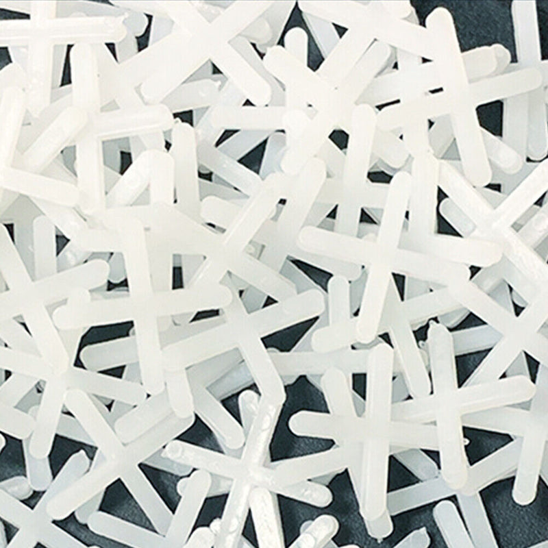100pcs 2mm Tile Leveling System Tile Spacer Cross Spacers for Floor Wall Newly