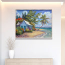 Seaside View 5D DIY Full Round Drill Diamond Painting Mosaic Decor Kits 50x40